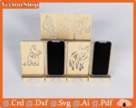 Soporte para celular personalizable en formato vectorial para corte láser CNC - Fácil de usar - Imagen 3
