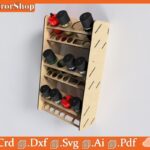 Soporte de aerosol para corte láser | Estante de pared para latas de spray organizado y duradero