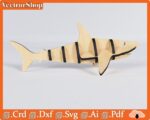 Vector de tiburón para corte láser y CNC - Archivos de diseño para proyectos de animales - Imagen 3