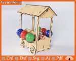 Carreta de Dulces para Corte Láser - Diseño Personalizable Ideal para Fiestas y Eventos