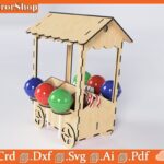 Carreta de Dulces para Corte Láser - Diseño Personalizable Ideal para Fiestas y Eventos