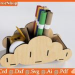 Nube Organizadora de Objetos - Diseño Vectorial para Corte Láser CNC y Almacenamiento Eficiente