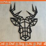 Vector de Venado Geométrico para Corte Láser - Diseño de Animales para CNC