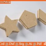 Cajas para Corte Láser: Estrella, Pentágono y Rombo - Vectores para CNC de Alta Calidad