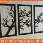 Árbol decorativo de pared - Arte CNC láser para decoración moderna y personalizada