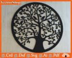 Arbol de la Vida Vector para Corte Laser CNC - Plantilla Artesanal Circular y Decorativa