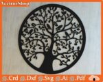 Arbol de la Vida Vector para Corte Laser CNC - Plantilla Artesanal Circular y Decorativa - Imagen 2