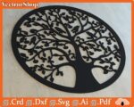 Arbol de la Vida Vector para Corte Laser CNC - Plantilla Artesanal Circular y Decorativa - Imagen 3