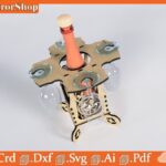 Caja de vino con minibar para corte láser | Archivos SVG y DXF para descargar al instante