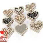 Cajas de amor en forma de corazón para corte láser CNC - Diseño personalizable y creativo