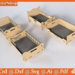 Cama de mascotas personalizada para corte láser - Diseño exclusivo y cómodo