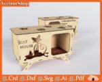 Casa de gato y perro para corte láser | Hogar ideal para mascotas personalizadas