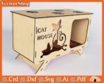 Casa de gato y perro para corte láser | Hogar ideal para mascotas personalizadas - Imagen 4
