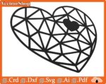 Siluetas Geométricas de Corazones para Corte CNC Láser - Vectores de Amor Personalizados - Imagen 3