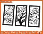 Cuadros de pared decorativos láser con diseño de árbol - Archivos para corte y decoración interior - Imagen 4
