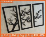 Árbol decorativo de pared - Arte CNC láser para decoración moderna y personalizada - Imagen 3