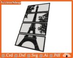 Cuadros decorativos de Torre Eiffel para pared, Vectores para corte láser CNC y oficina - Imagen 4