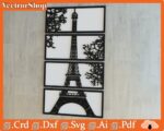 Cuadros decorativos de Torre Eiffel para pared, Vectores para corte láser CNC y oficina - Imagen 2