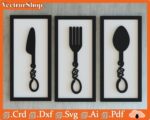 Cubiertos de Cocina Personalizados: Cuchara, Tenedor y Cuchillo para Corte CNC Láser