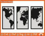 Plantilla de Corte Láser del Mapa del Mundo - Archivo CNC para Decoración y Proyectos Creativos - Imagen 6