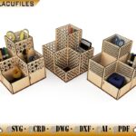 Organizador de Escritorio para Lápices - Soporte Personalizado de Corte Láser