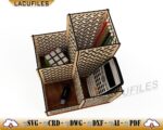 Organizador de Escritorio para Lapiceros - Caja de Almacenamiento de Corte Láser Personalizada