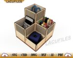 Organizador de Mesa para Corte Láser: Soporte Personalizado para Plumas y Lapiceros - Imagen 3