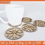 Posavasos navideños para corte láser CO2 - Decoración de mesa creativa y personalizada