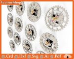 Conjunto de 14 Plantillas de Relojes para Corte Láser CNC - Diseño Creativo y Personalizable - Imagen 5