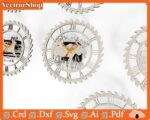 Conjunto de 14 Plantillas de Relojes para Corte Láser CNC - Diseño Creativo y Personalizable