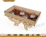 Bandeja elevada cortada a láser para aperitivos - Soporte decorativo personalizado - Imagen 2