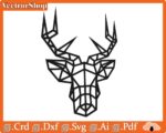 Vector de Venado Geométrico para Corte Láser - Diseño de Animales para CNC - Imagen 4