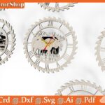 Conjunto de 14 Plantillas de Relojes para Corte Láser CNC - Diseño Creativo y Personalizable