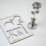 Archivo de Corte Láser para Día de la Mujer - Tarjeta de Regalo SVG y CNC para Madera