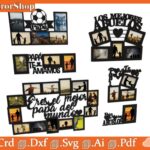 Portarretratos de Madera Personalizados para Padres y Abuelos - Corte Láser Decorativo