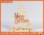 Vector CNC para corte láser: Árbol de Navidad y adornos navideños personalizables - Imagen 4