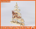Vector CNC para corte láser: Árbol de Navidad y adornos navideños personalizables - Imagen 2