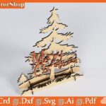 Vector CNC para corte láser: Árbol de Navidad y adornos navideños personalizables