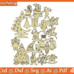 Adornos de Navidad personalizables para corte láser - Diseños únicos y creativos