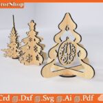 Arbolitos y adornos de Navidad para corte láser - Diseños creativos y personalizables