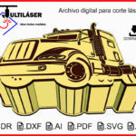 Caja de Camión y Tráiler para Corte Láser - Archivos Vectoriales en CDR, SVG, AI, PLT, DXF y PDF