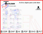 Catrina y Catrín para Corte Láser - Vectores Día de Muertos en CDR, SVG, AI, PLT, DXF y PDF - Imagen 4
