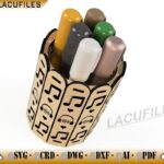 Portalapiceros Musicales y Caja de Almacenamiento Colorida para Corte Láser - Diseño Único