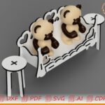 Silla de muñecas de madera personalizable para hogar y decoración infantil