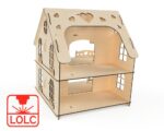 Casa de muñecas de 2 pisos para corte láser - Diseño creativo y almacenamiento ajustable - Imagen 5
