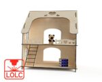 Casa de muñecas de 2 pisos para corte láser - Diseño creativo y almacenamiento ajustable - Imagen 4