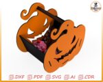 Calabaza Halloween para corte láser: plantilla decorativa y creativa para fiestas - Imagen 4