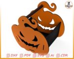 Calabaza Halloween para corte láser: plantilla decorativa y creativa para fiestas - Imagen 5