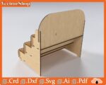 Repisa escalonada para corte láser - Archivos vectoriales CNC para diseño personalizado - Imagen 4
