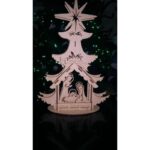 Árbolito Navideño con Nacimiento para Corte Láser - Acabado Perfecto y Detalles Definidos
